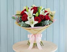 Букет цветов из:  Лилии и Розы #REPLACE_PRED# Тлюстенхабль