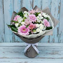 Букет цветов из:  Герберы, Альстромерии и Хризантемы #REPLACE_PRED# Тлюстенхабль