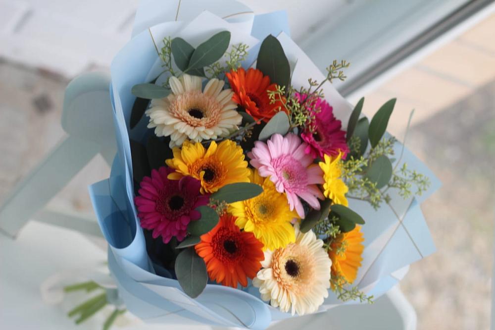 Букет цветов из: Герберы в Тлюстенхабль