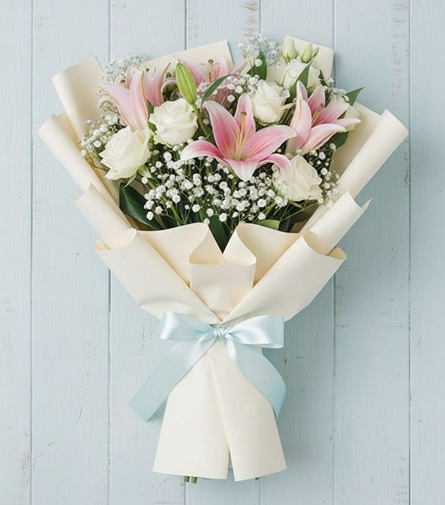 Букет цветов из: Лилии в Тлюстенхабль