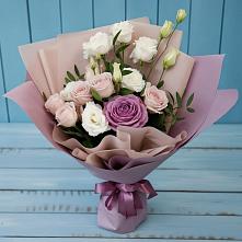 Букет цветов из:  Розы и Лизиантусы в Тлюстенхабль