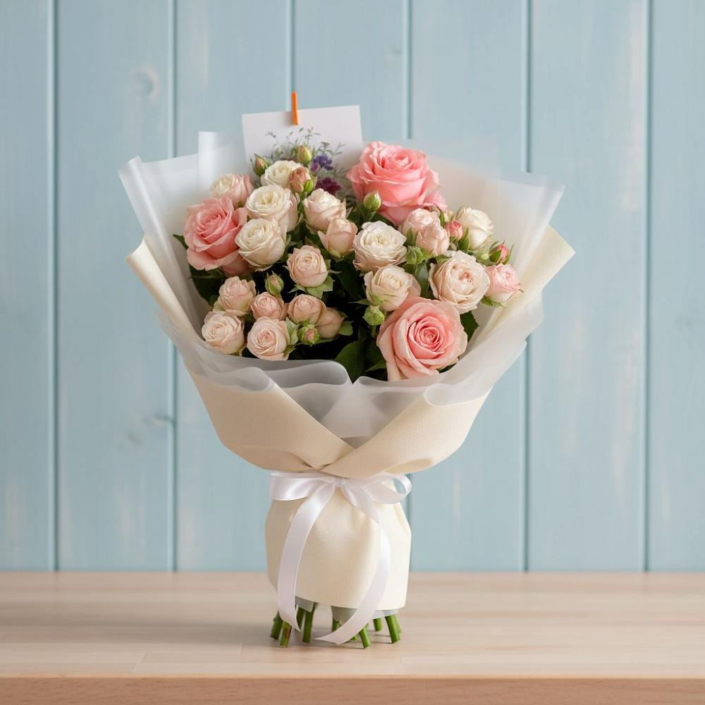 Букет цветов из: Розы в Тлюстенхабль