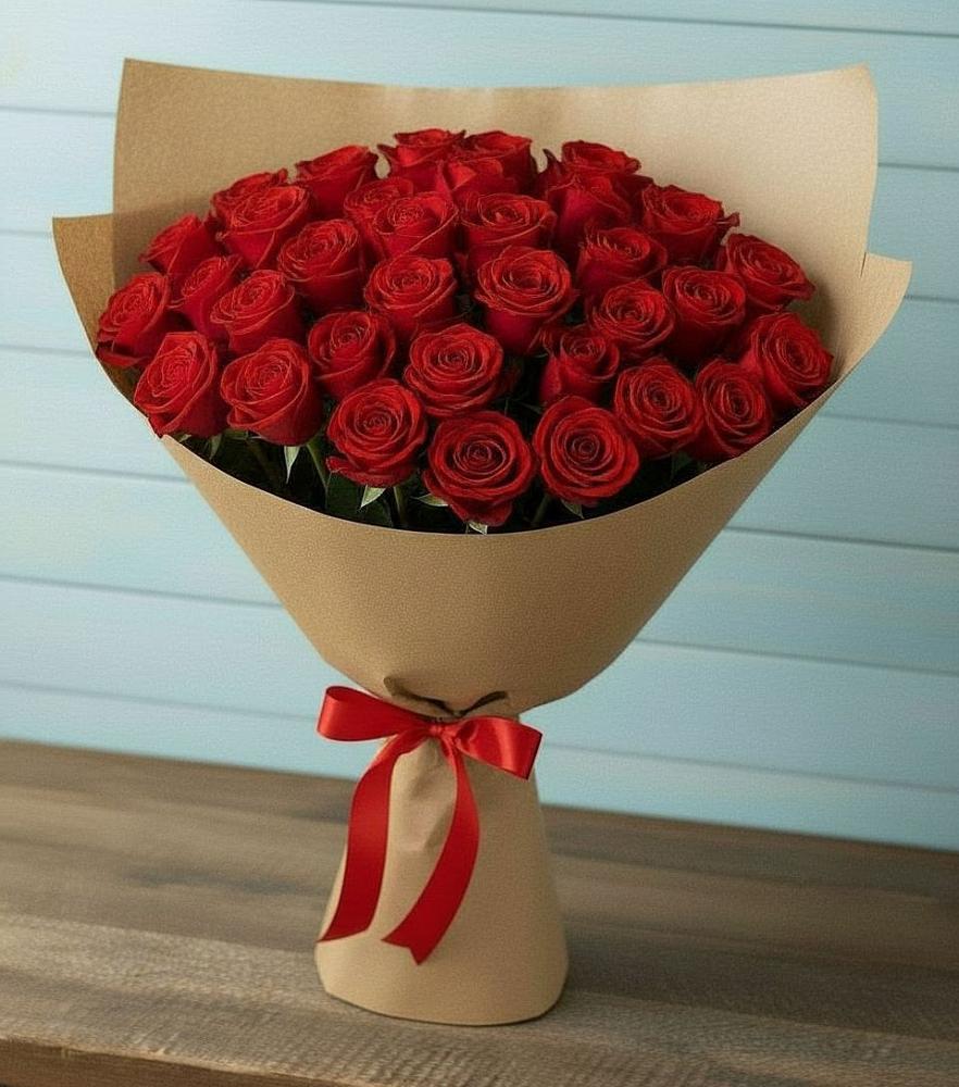 Букет Красные розы Милано в Тлюстенхабль