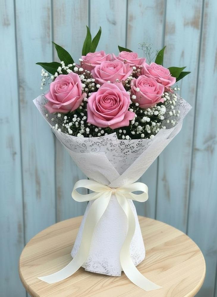 Букет цветов из: Розы в Тлюстенхабль