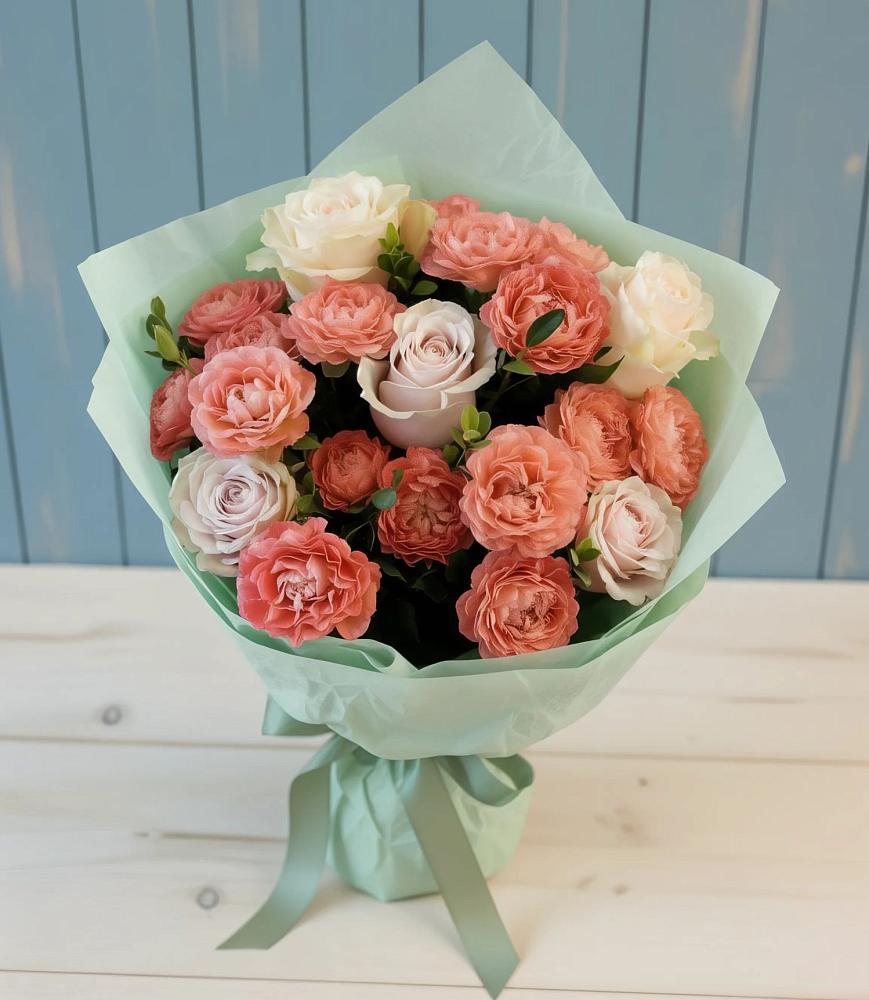 Букет цветов из: Розы в Тлюстенхабль