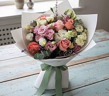 Букет цветов из:  Розы, Лизиантусы и Гвоздики #REPLACE_PRED# Тлюстенхабль