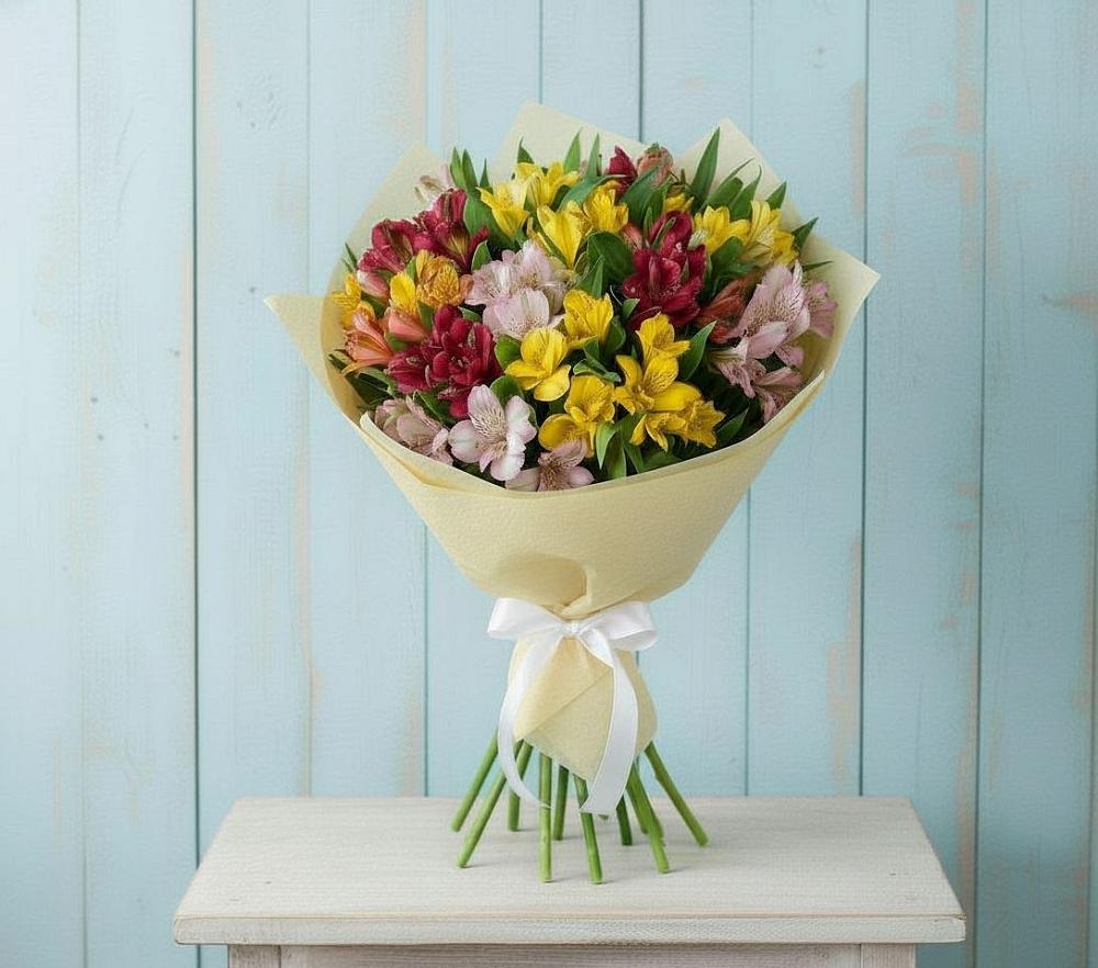 Букет цветов из: Альстромерии в Тлюстенхабль