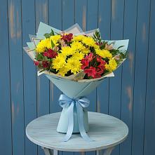 Букет цветов из:  Альстромерии и Хризантемы #REPLACE_PRED# Тлюстенхабль