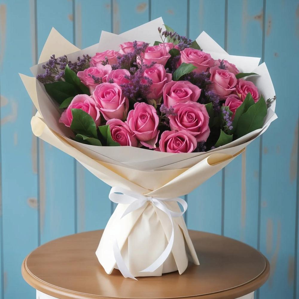 Букет цветов из: Розы в Тлюстенхабль