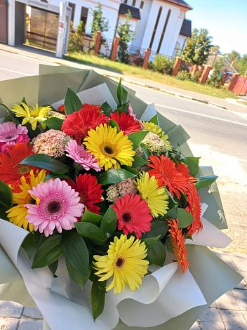 Букет цветов из: Герберы в Тлюстенхабль