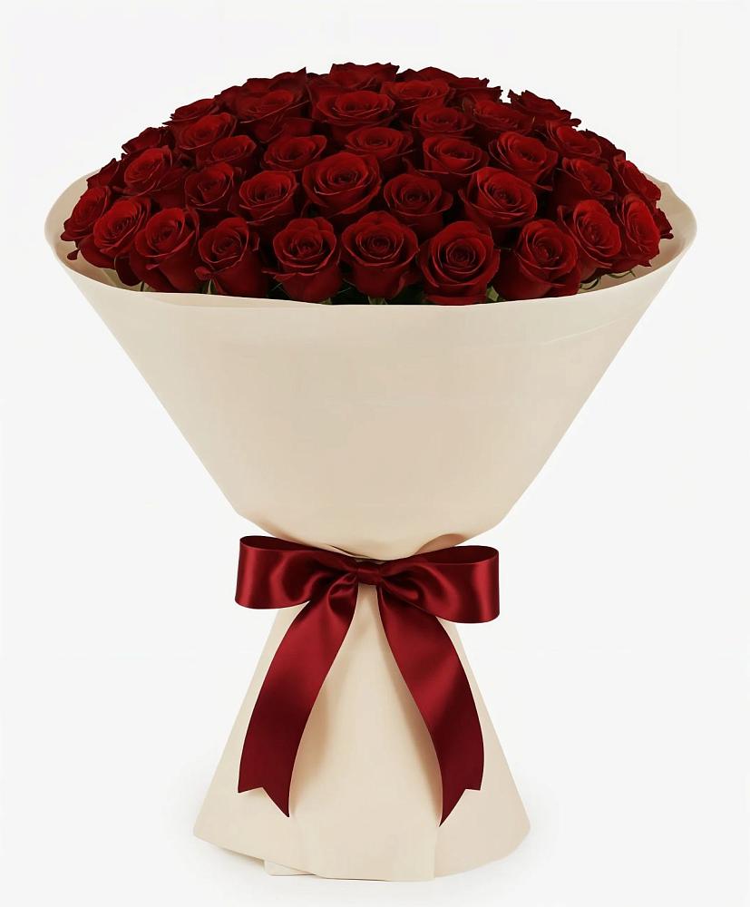 Букет 101 Бордовая роза Блэк Бакарра в Тлюстенхабль