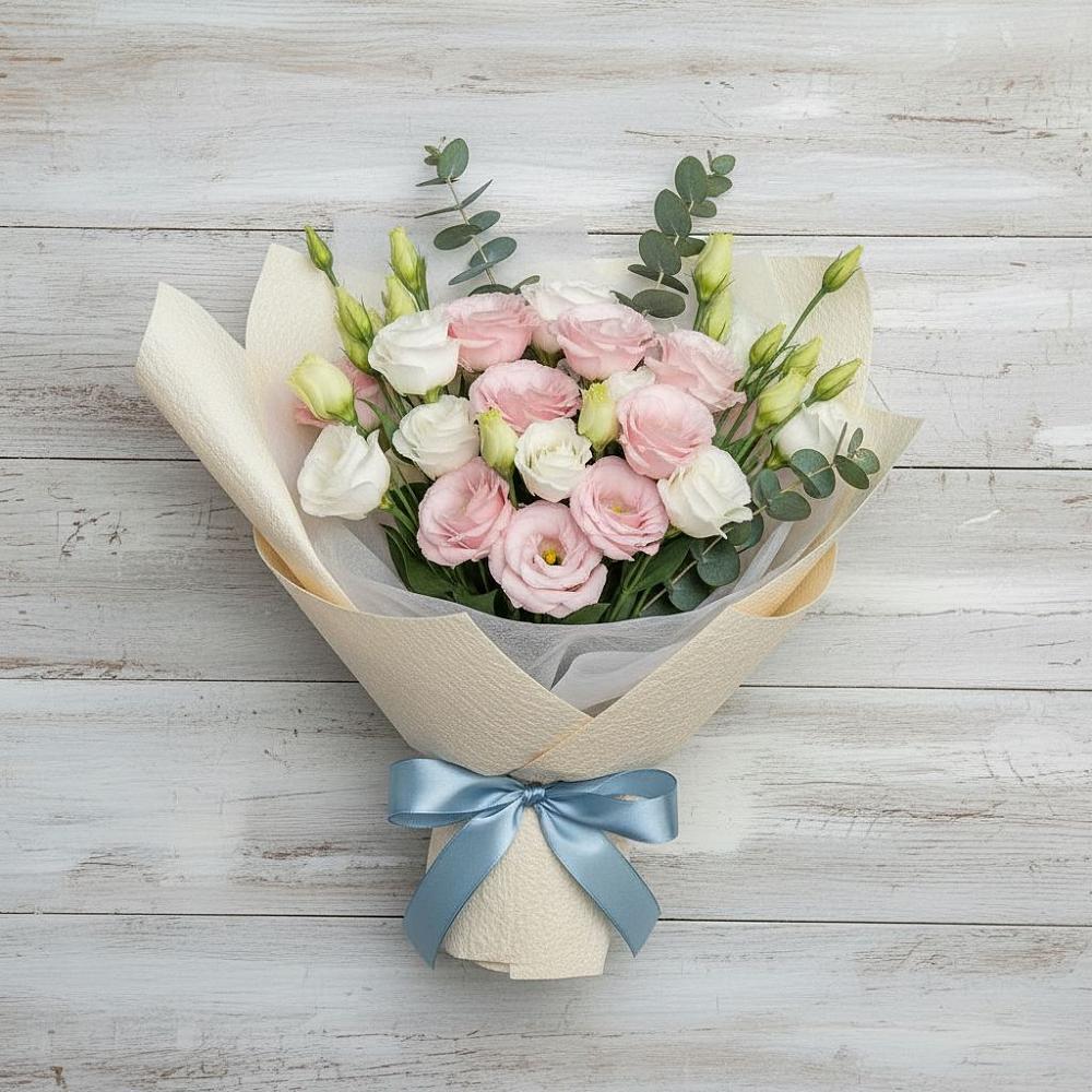 Букет цветов из: Лизиантусы в Тлюстенхабль